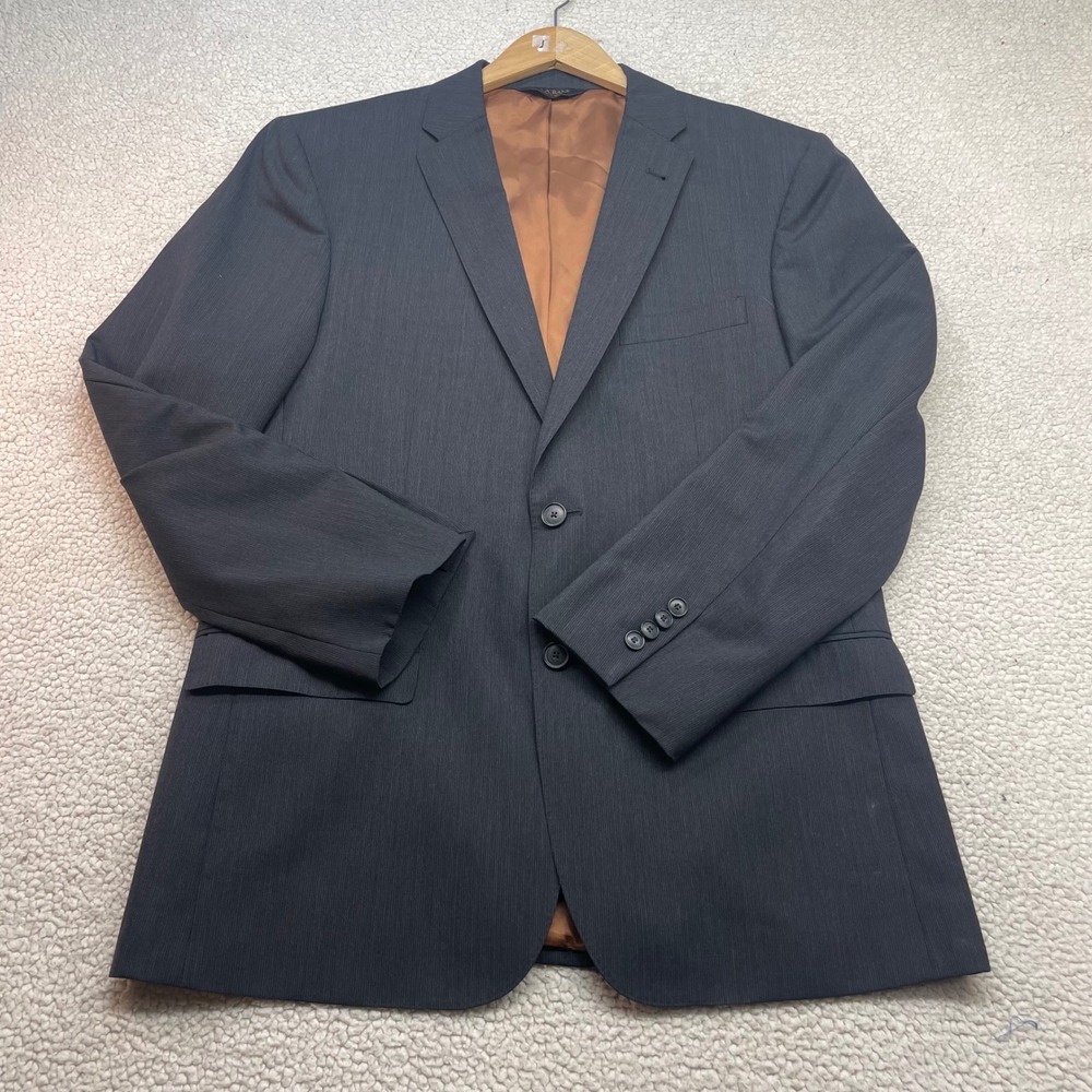 Jos. A. Bank Blazer Men 41R Grey Joseph Wool Two Button Suit Jacket Textured